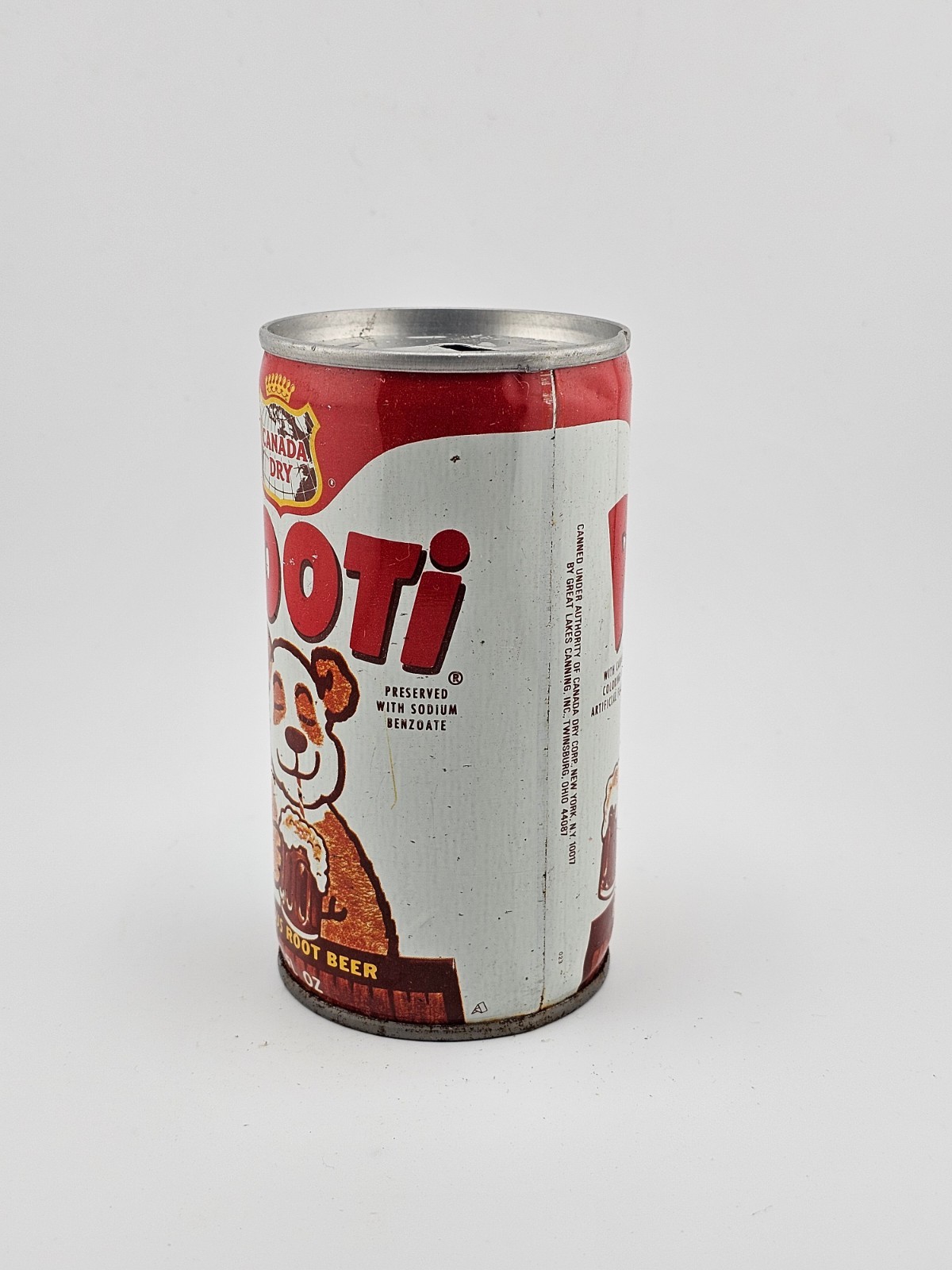 Vintage Steel Pull Tab Canada Dry Rooti Root Beer 12 oz Empty Can
