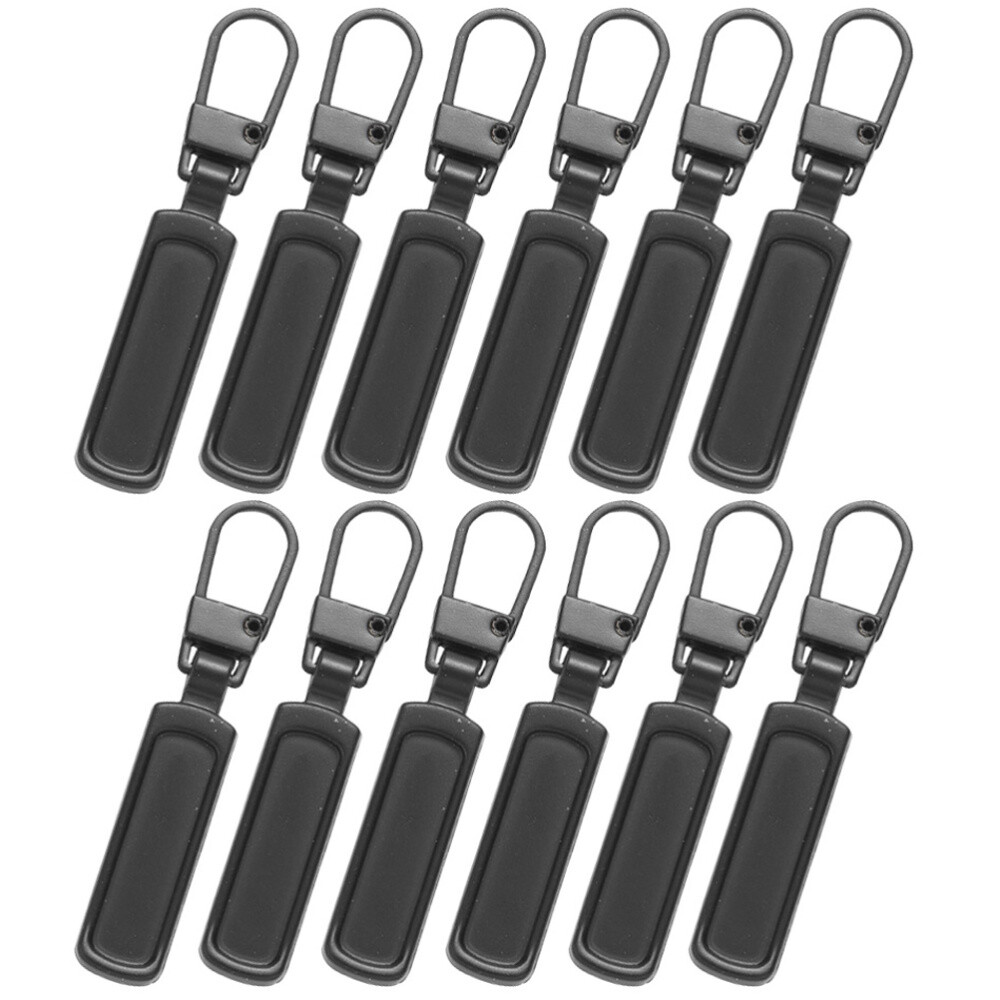 12PCS Replaceable Bag Garment Zipper Puller Zipper Heads Backpack Zipper Tabs