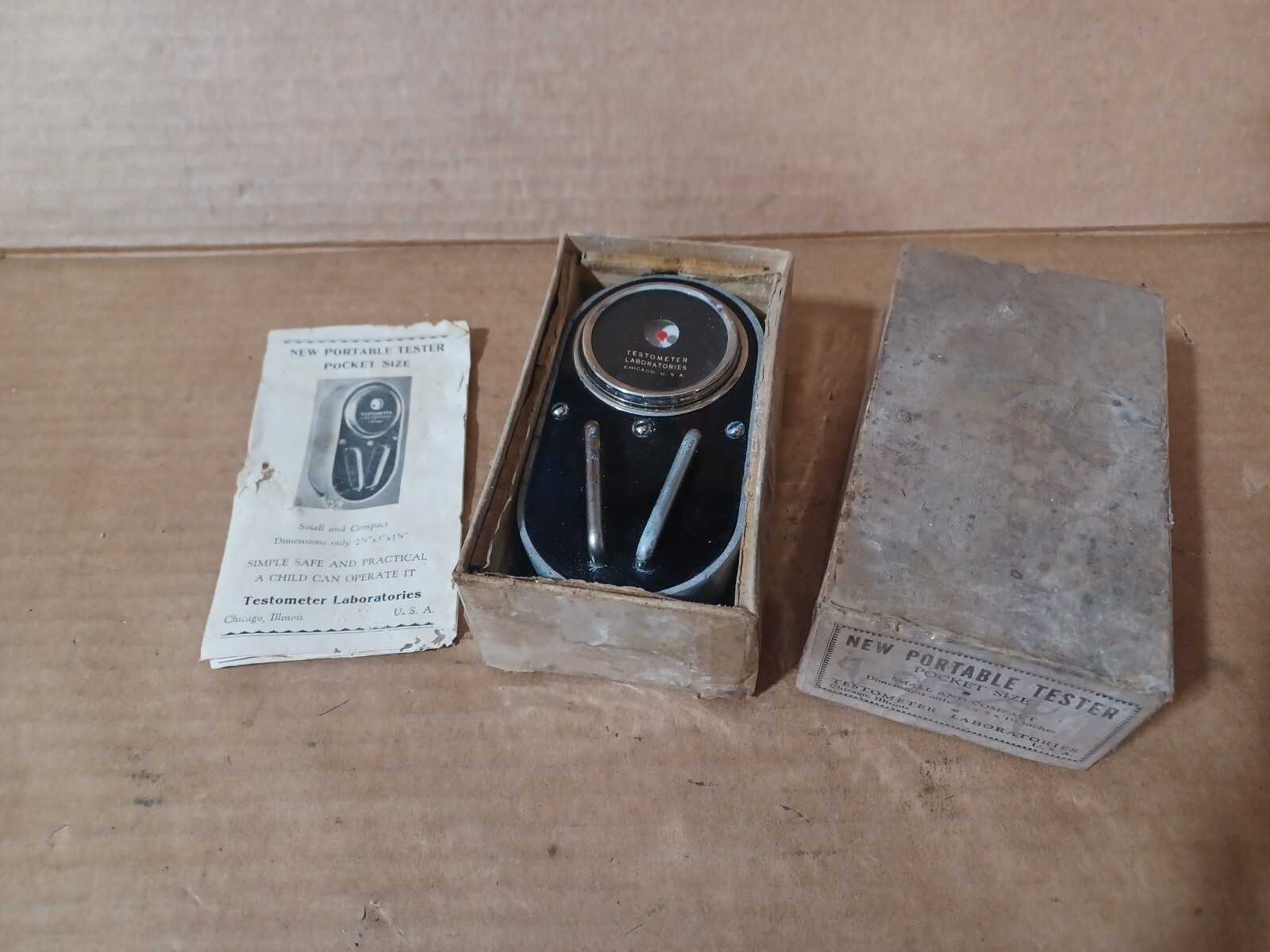 1930s Testometer Laboratories Pocket Size Conductivity Tester Vintage