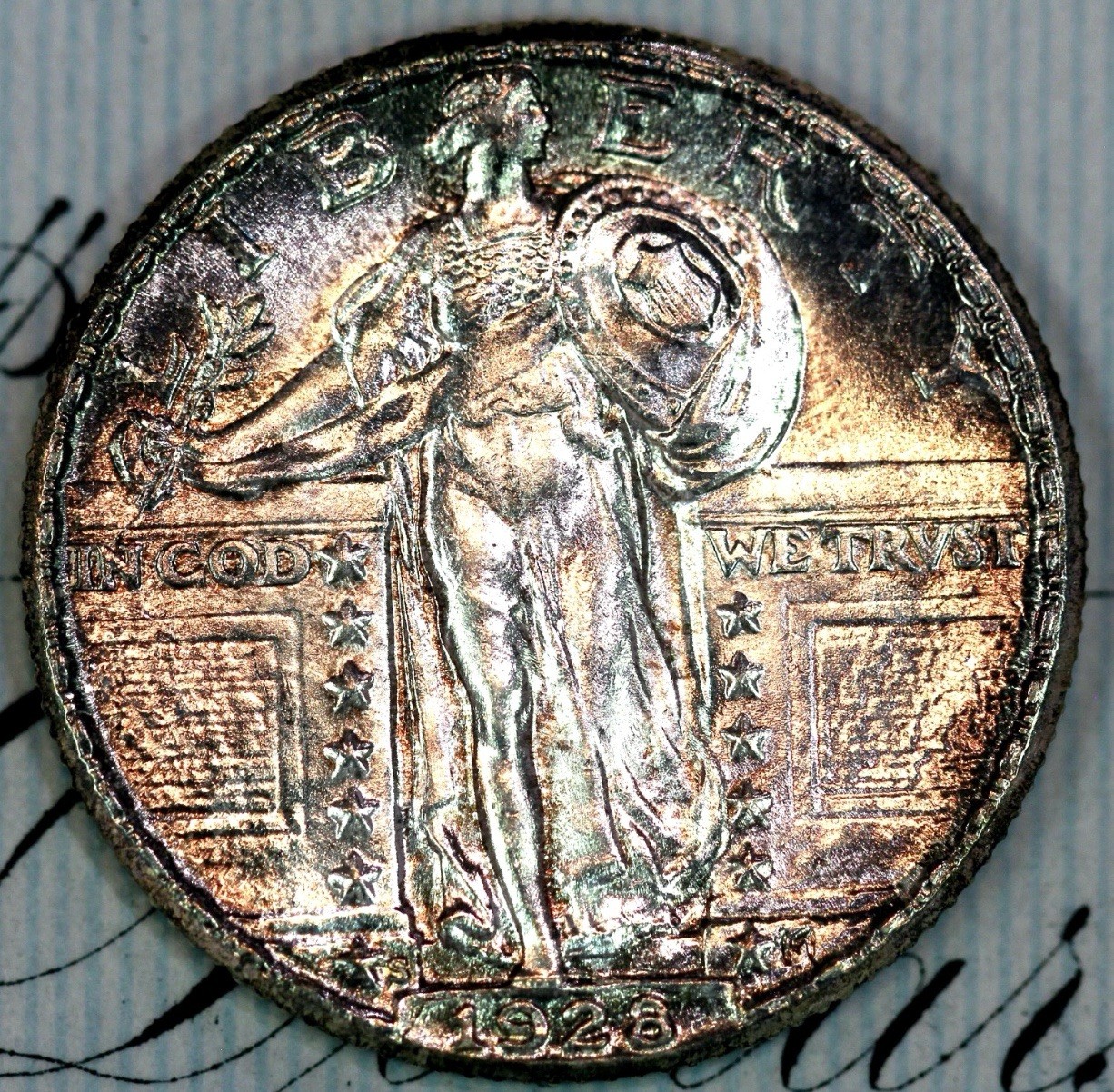 1928-S FH PRISTINE+ GEM BU MS STANDING LIBERTY QUARTER DC367 FROM MATTHEWS HOARD