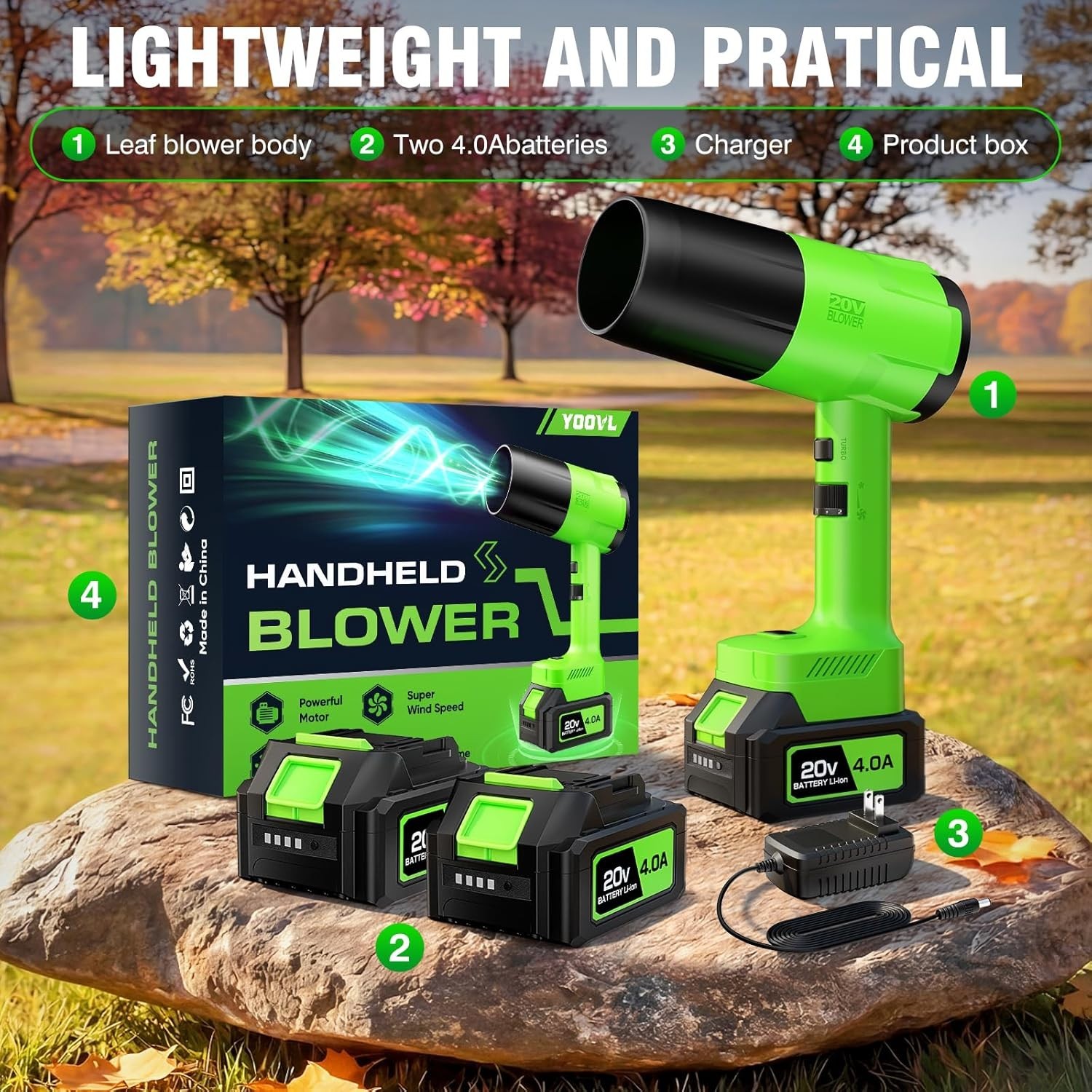 6-Speed Cordless Leaf Blower - Effortless Cleaning for Yard, Patio, and More