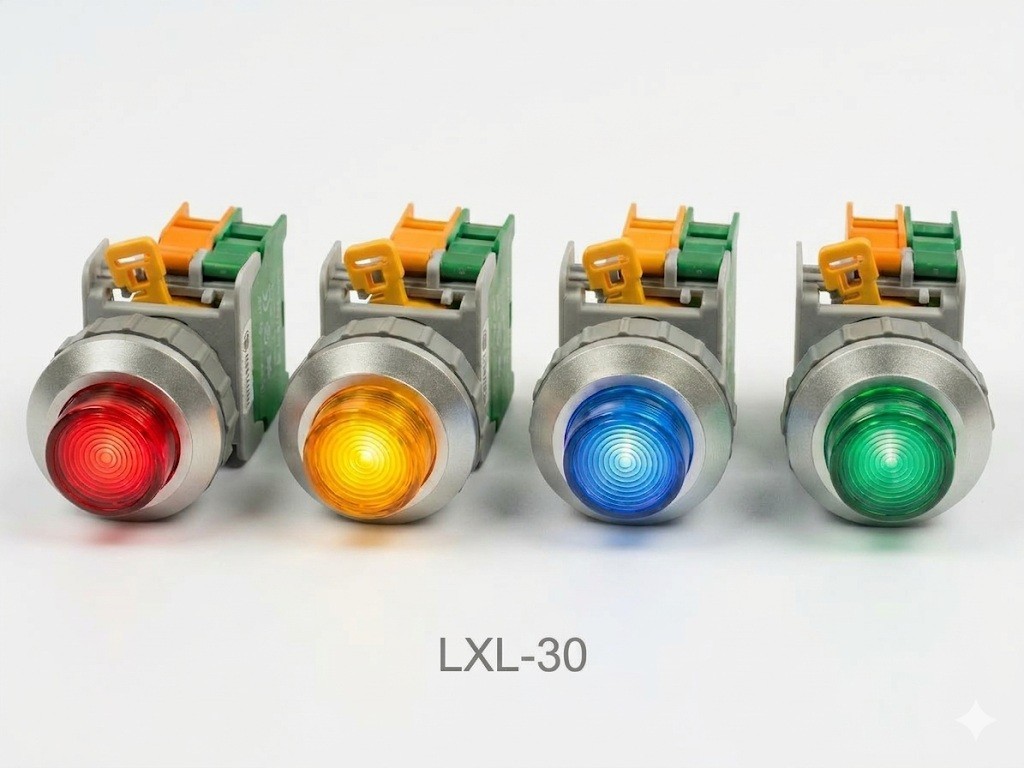Alpinetech LXL-30 30mm Momentary Push Button Switches, 1NO  LED Illuminated
