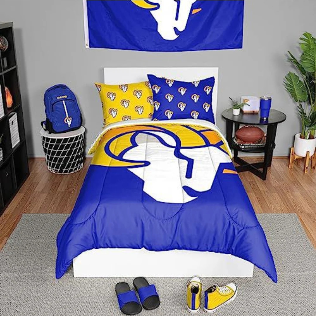 BRAND NEW! $75 on Amazon FOCO Los Angeles Rams NFL Team Color Bed In a Bag