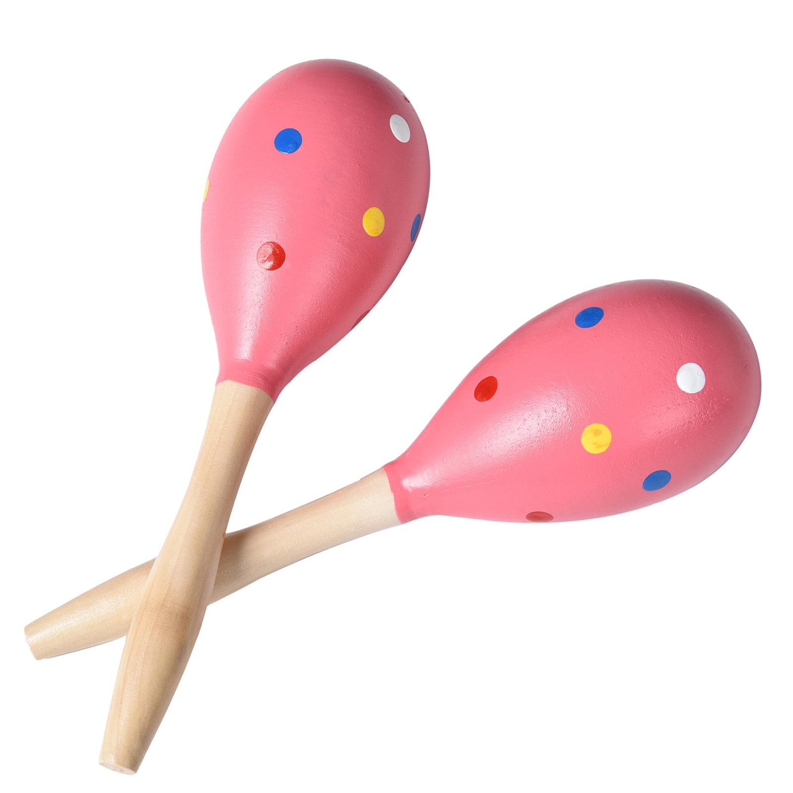 Maracas for Adults Kids Babies, Wooden Maracas Shaker Musical Instrument, Pink