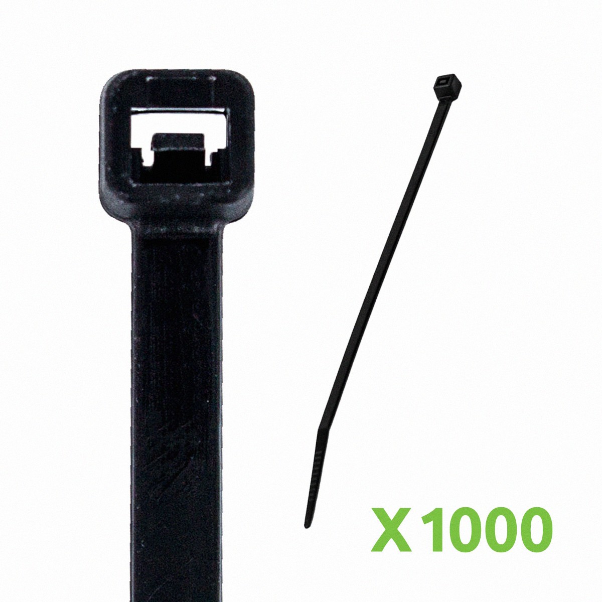 14 Inch Nylon UV Resistant Cable Wire Zip Tie 120 lbs Black 1000 Pack Lot Pcs