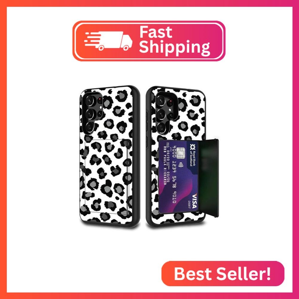 Designed for Galaxy S25 Ultra Card Holder Credit Card Wallets Case,Dual Layer Hy