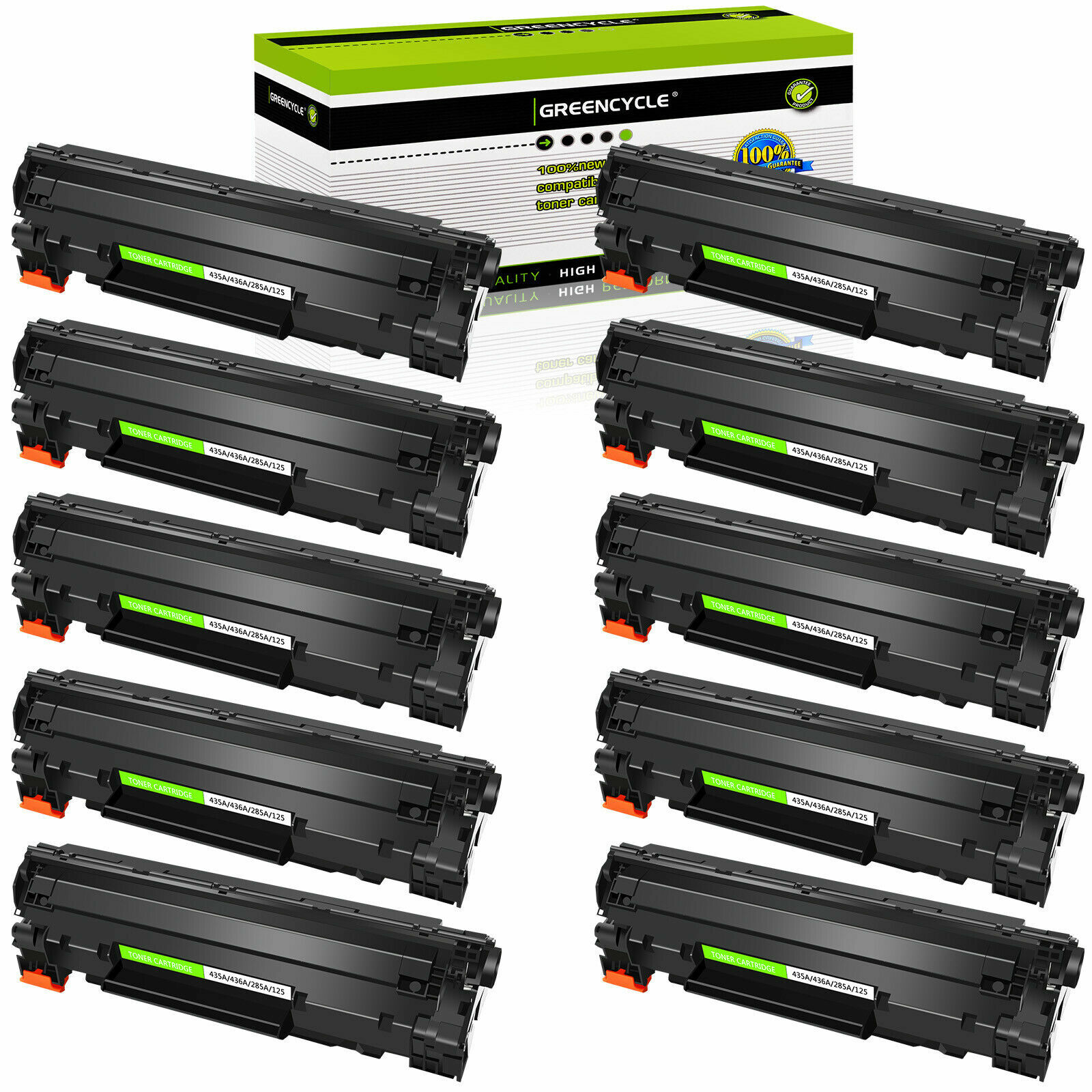 10pk CB435A 35A Toner Cartridge for HP LaserJet P1006 P1007 P1008 P1009 Printer