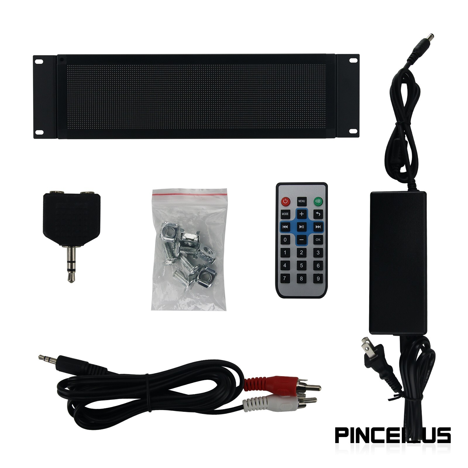 AS1000 Full Color Music Spectrum Display Rhythm Light 2P3 3U with Mounting Brack