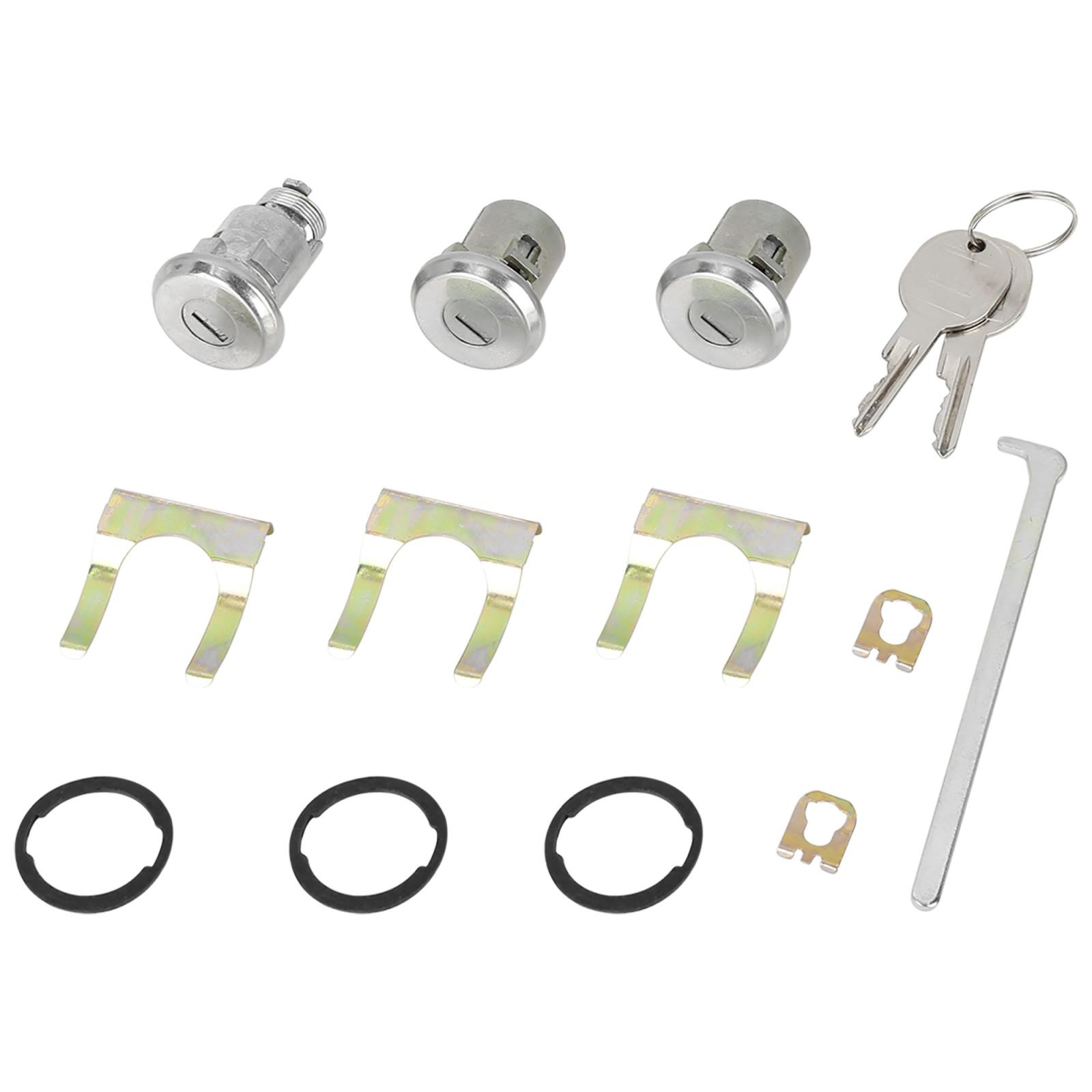 Door Lock Cylinder Set with 2 Keys for Buick for Chevy for Pontiac for Pontiac