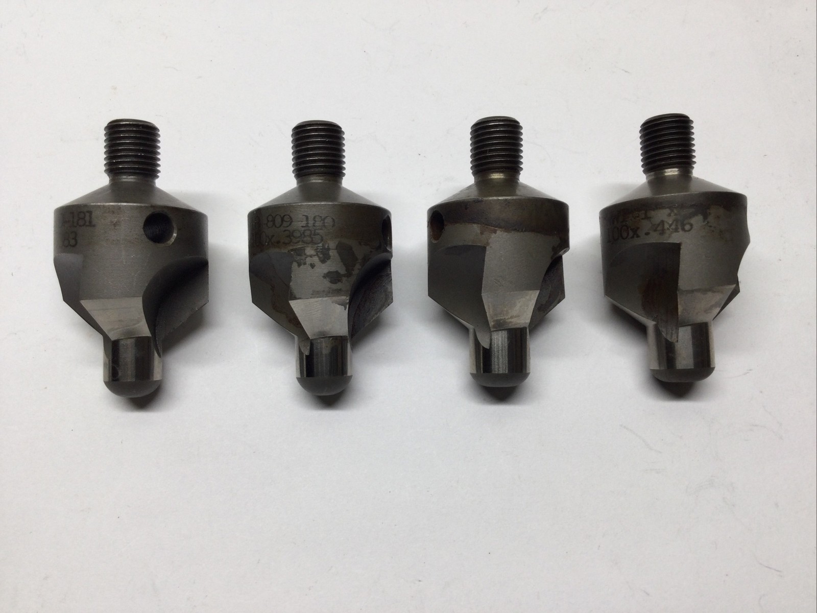 4) 3/8-24 Threaded Jumbo Microstop Countersinks ~Aircraft Tools