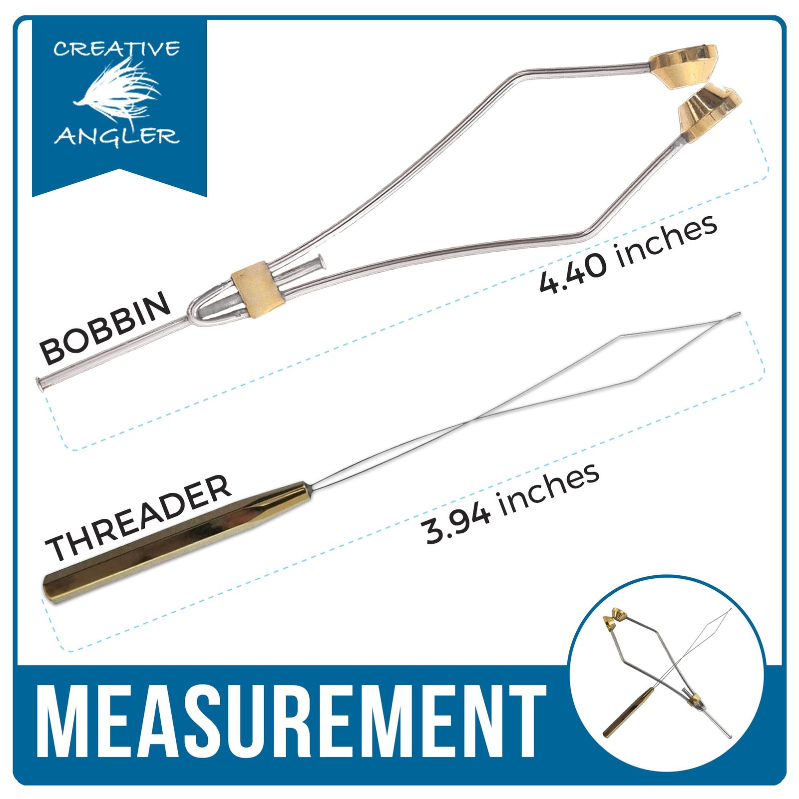 Fly Tying Bobbin and Threader Combo - Essential Fly Tying Tools, Durable Fly ...