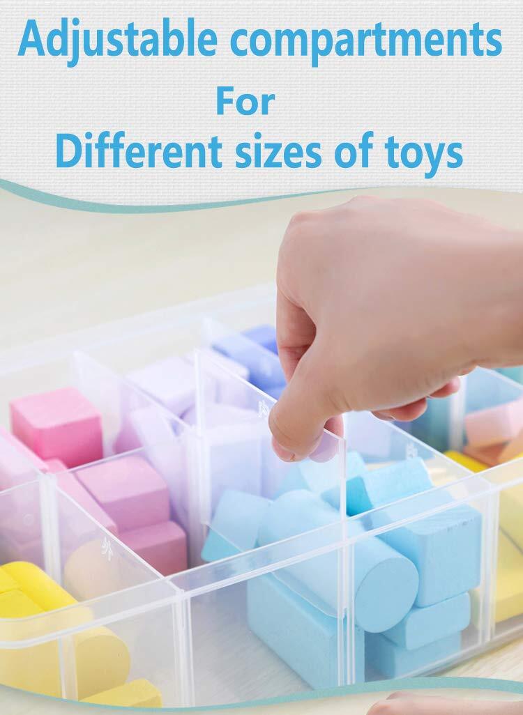 6-Tier Stackable Storage Box 60 Compartments for Crafts Toys Arts