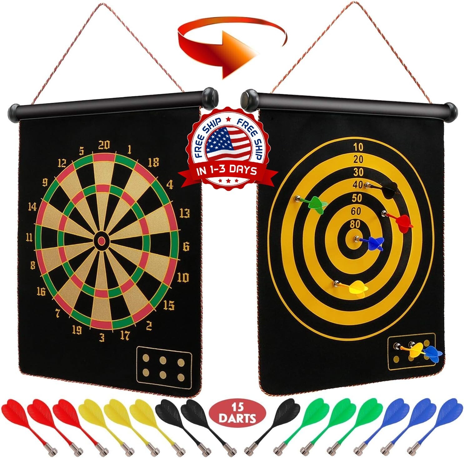 Juego De Tablero De Dardos De Papel Con Encuadernacion De Calidad Starlite 15Pcs