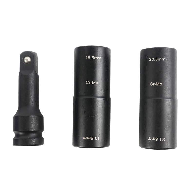 Lug Nut Socket Set, 1/2 inch Drive Non-Marring Impact Flip Socket Set Metric ...