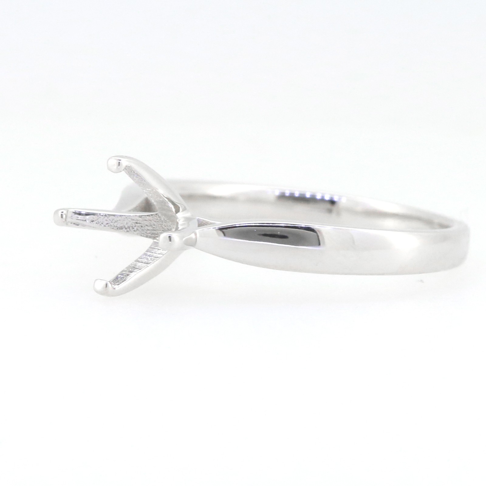 Sterling Silver Semi Mount Ring Setting Round RD 8x8mm Solitaire