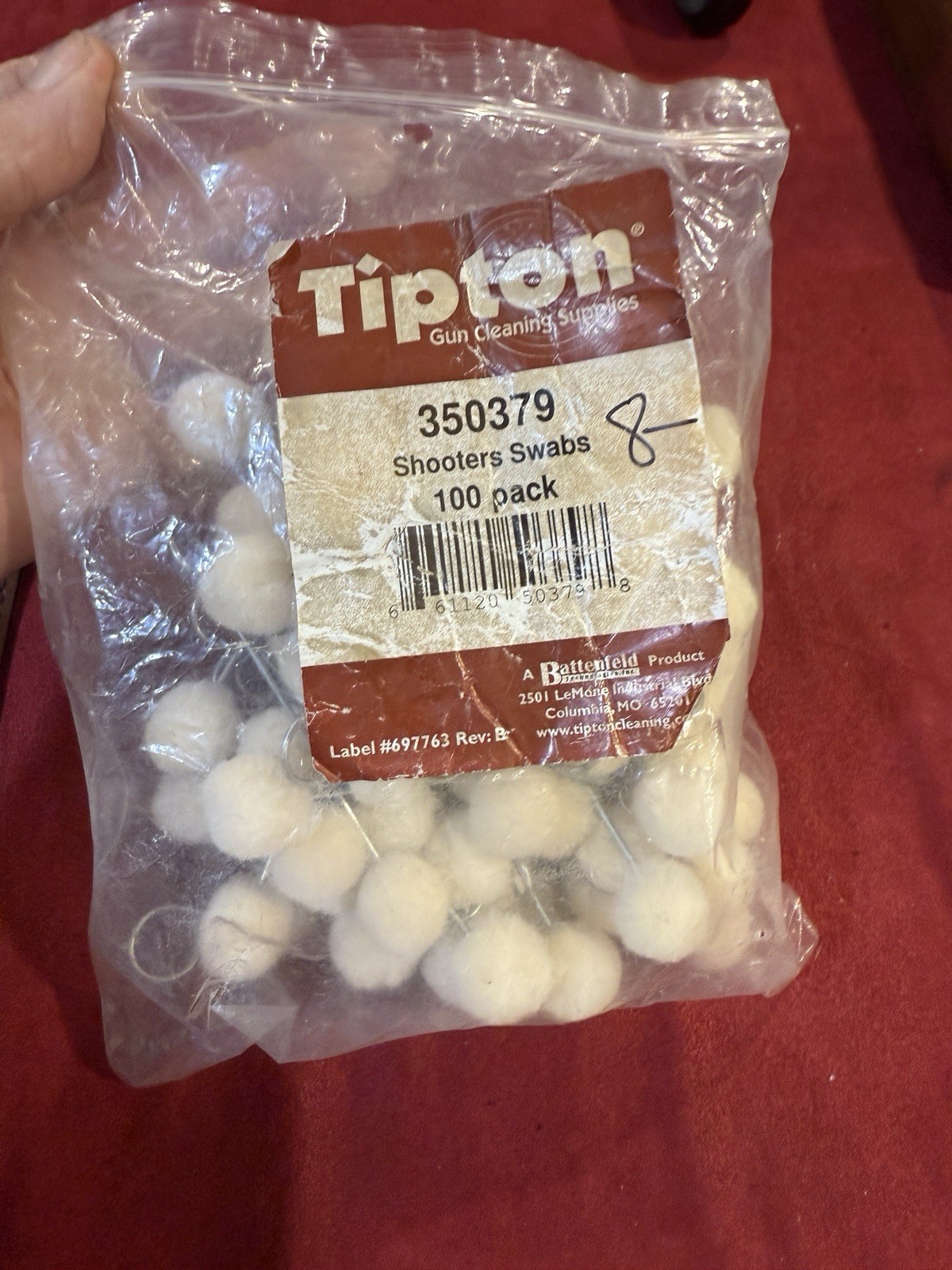Tipton Shooter Swabs 100 Pack New 4" Long
