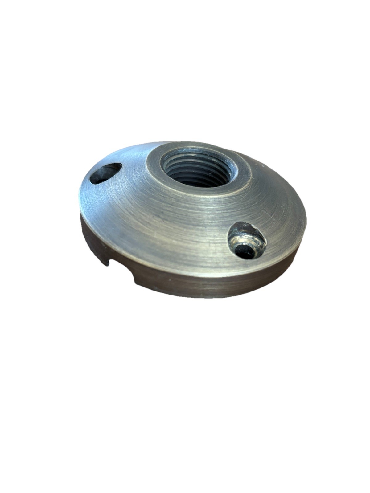 Lighting Round 3 Hole Mount for Landscape Lighting, Antique Brass