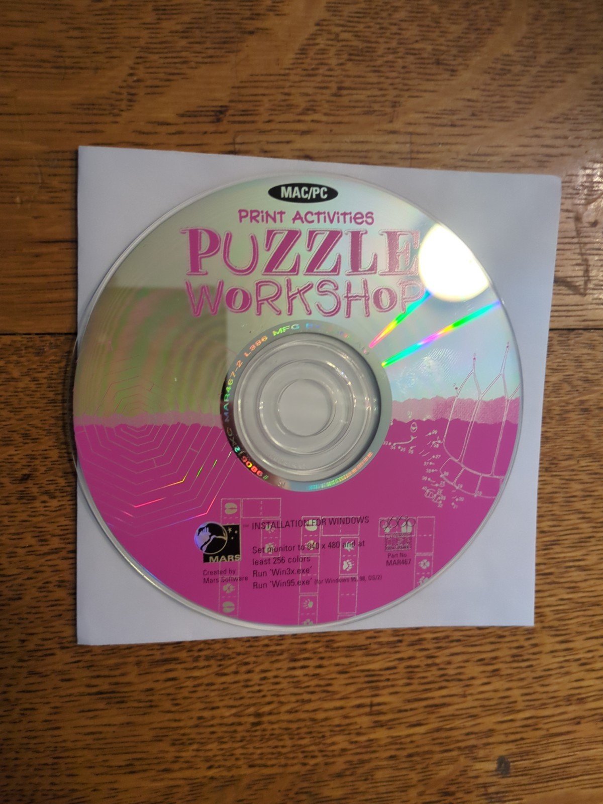 PRINT ACTIVITIESPUZZLE WORKSHOP Mac/Pc Cdrom Disc Only