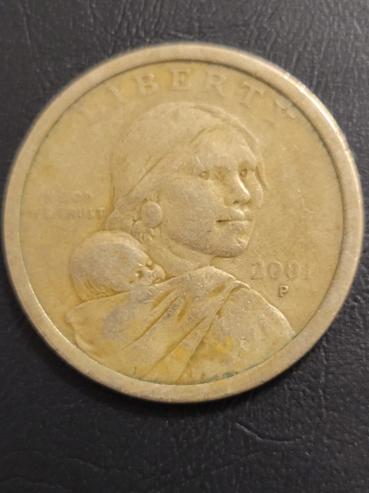 This Sacagawa 2007 Dollar Coin Error.