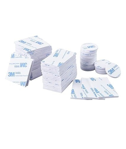 60Pcs Double Sided Foam Tape Strong Pad Super-Sticky Adhesive for Walls and Door