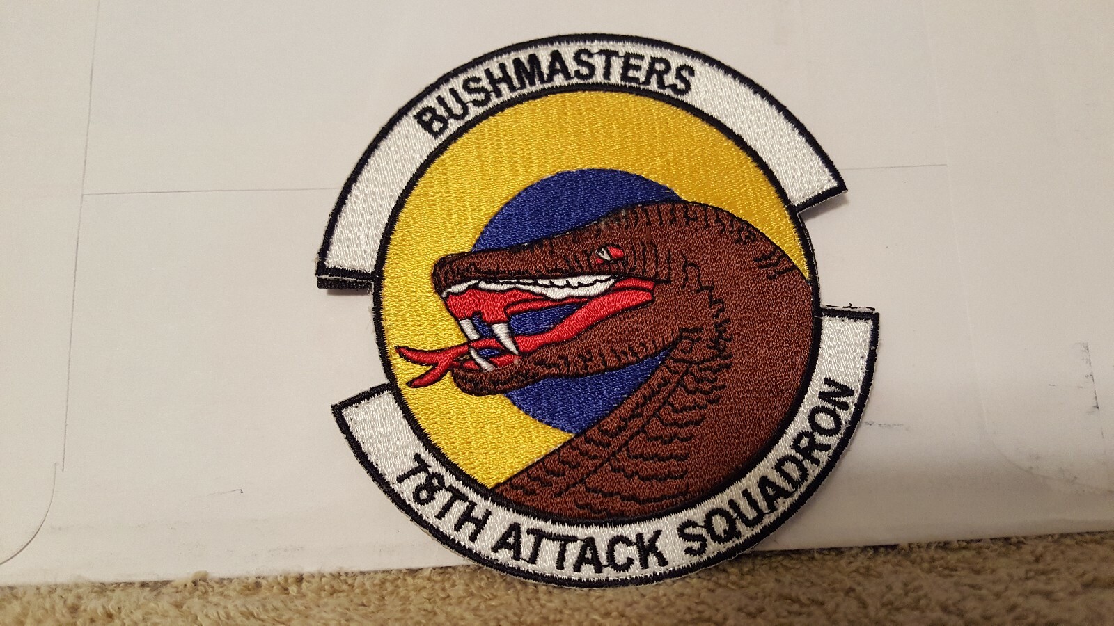 USAF 78TH ATTACK SQUADRON COLOR PATCH Creech AFB, Nevada 4X 4 INCHES