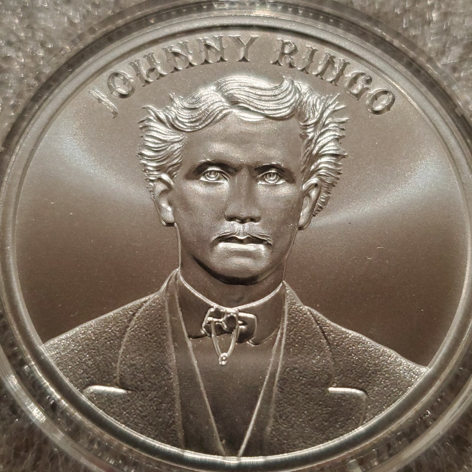 Johnny Ringo 1 oz .999 silver Wild West Legends Gun slinger colt 45 Tombstone