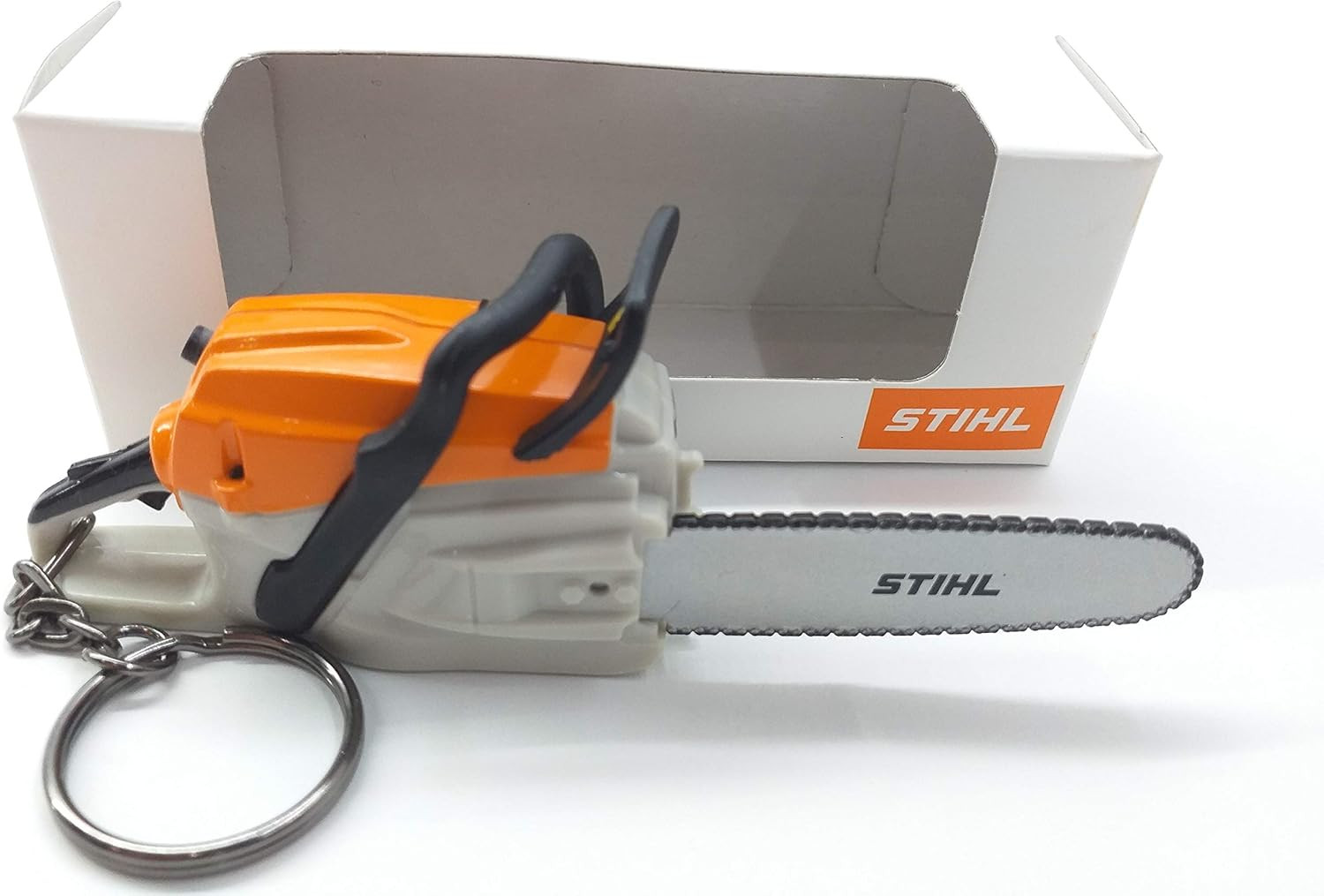 Battery Operated Stihl Chainsaw-Shaped Keyring