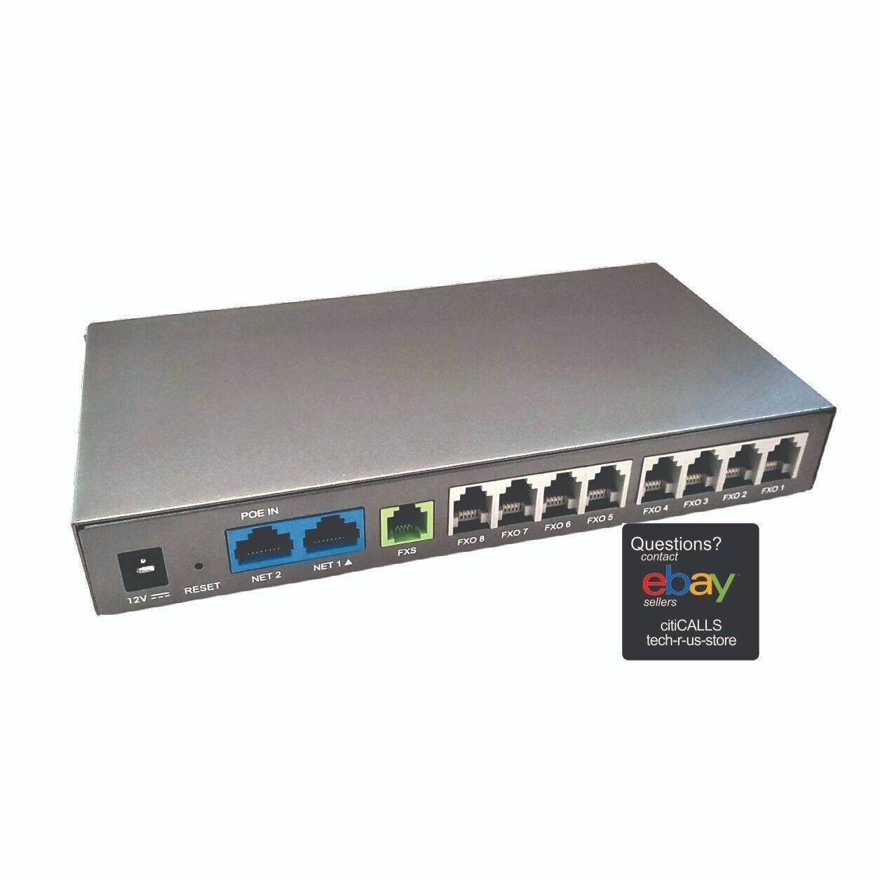 Grandstream GS-HT881 Analog FXO Gateway 8 FXO 1 FXS 3 SIP Profiles