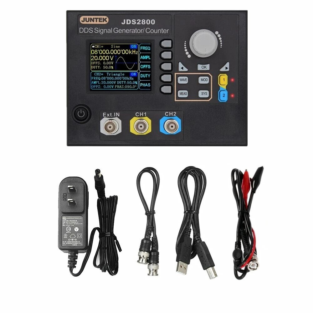 JUNTEK JDS2800 40MHz DDS Function Signal Generator Arbitrary Waveform Generator