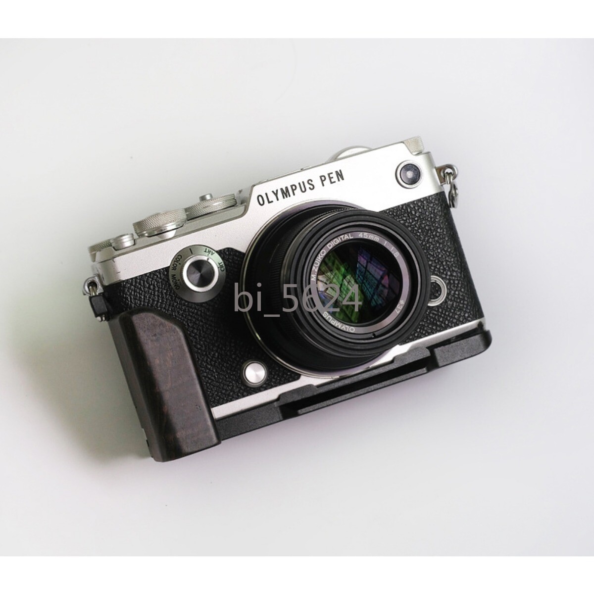 Handmade Wood Ebony L Hand Grip Holder for Olympus Penf PEN-F Camera Handle