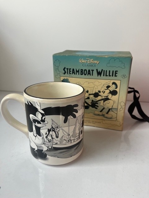 Disney Steamboat Willie Mickey Mouse Mug in Original Box