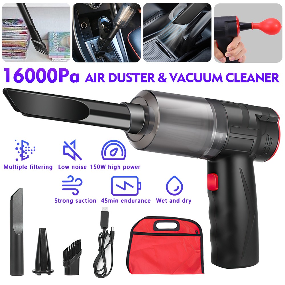 Cordless Electric Mini Air Duster Blower Vacuum Cleaner for PC Computer Car Home