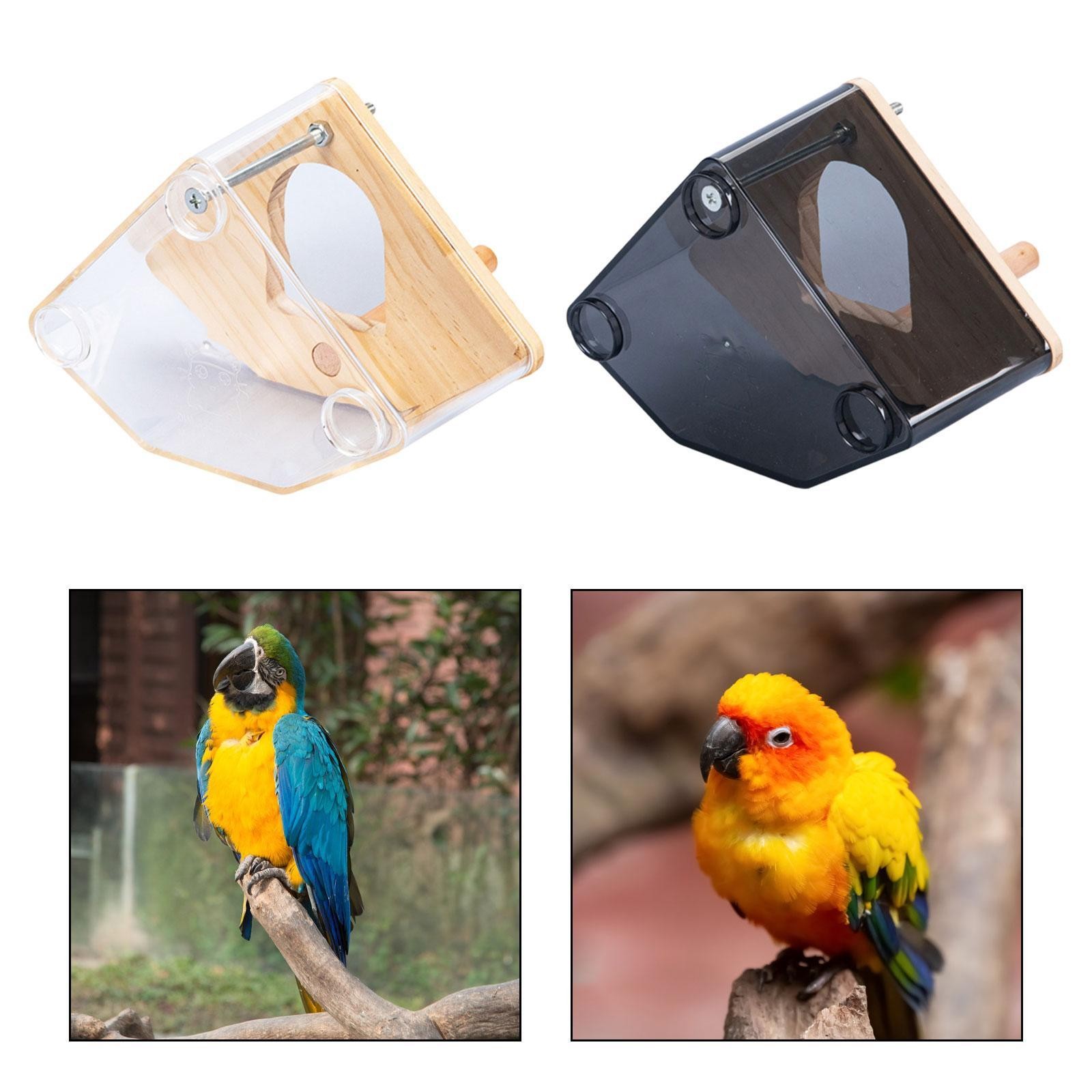Parrot Breeding Box Bird House for Open Parrot Nest Bed Acrylic Parakeet Nesting
