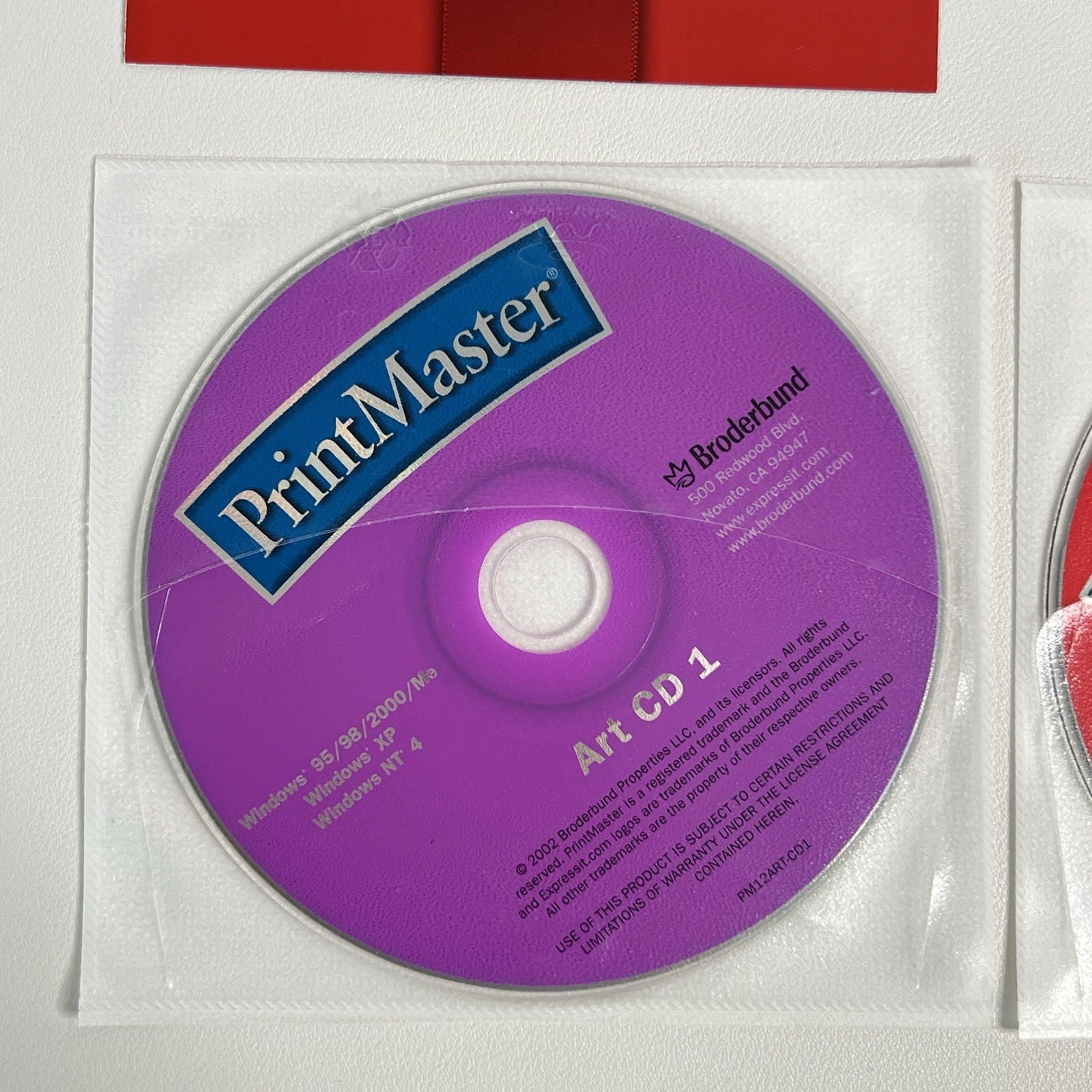 PrintMaster Gold 12 Broderbund 5 CD Set Win 95 98 XP 2000 PC Art Software 2002