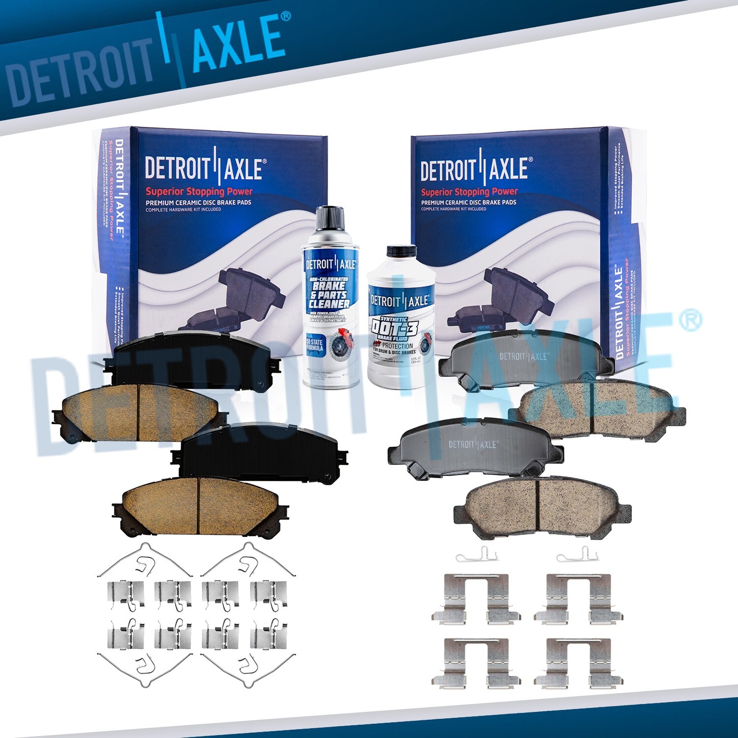 Front Rear Ceramic Brake Pad for 2008 2009 2010 2011 2012 2013 Toyota Highlander