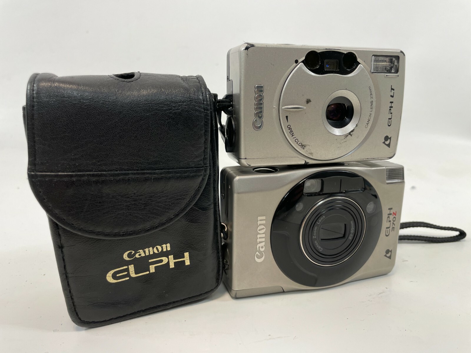 Pair CANON ELPH 370Z  & LT Point and Shoot Film Photography Photo Camera Cameras