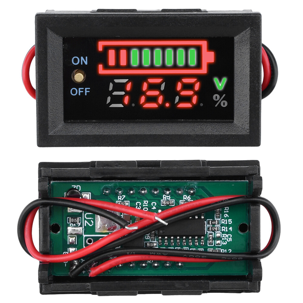 LED Digital Display Lithium Battery General Voltmeter Battery Capacity Tester