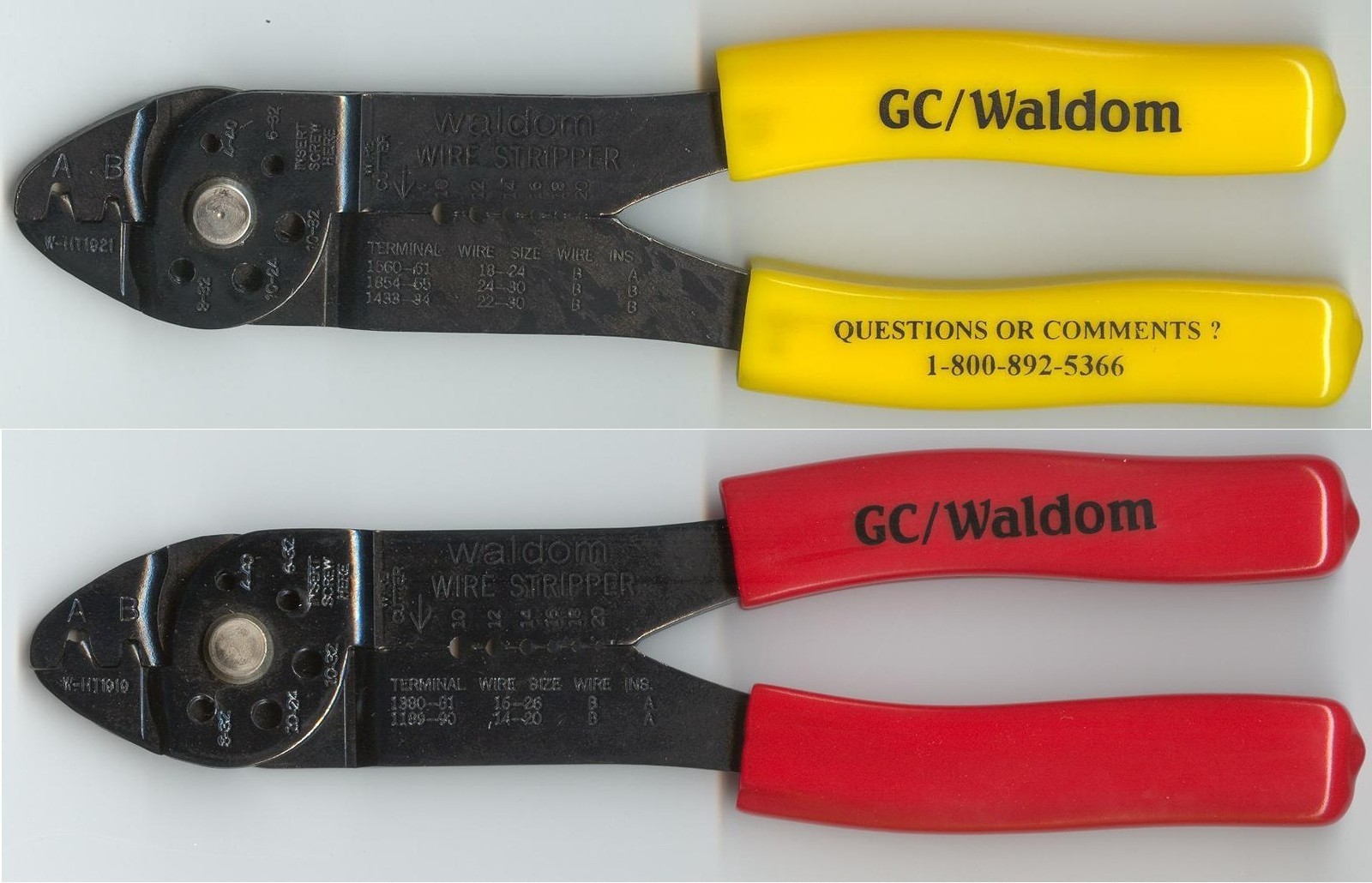 Pair of GC/Waldrom wire crimpers for Molex crimp ends used in pinball and arcade