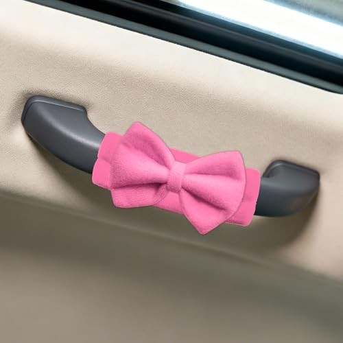 Car Inside Roof Handle Cover, Cute Bow Car Roof Handle Protector, Anti Pink