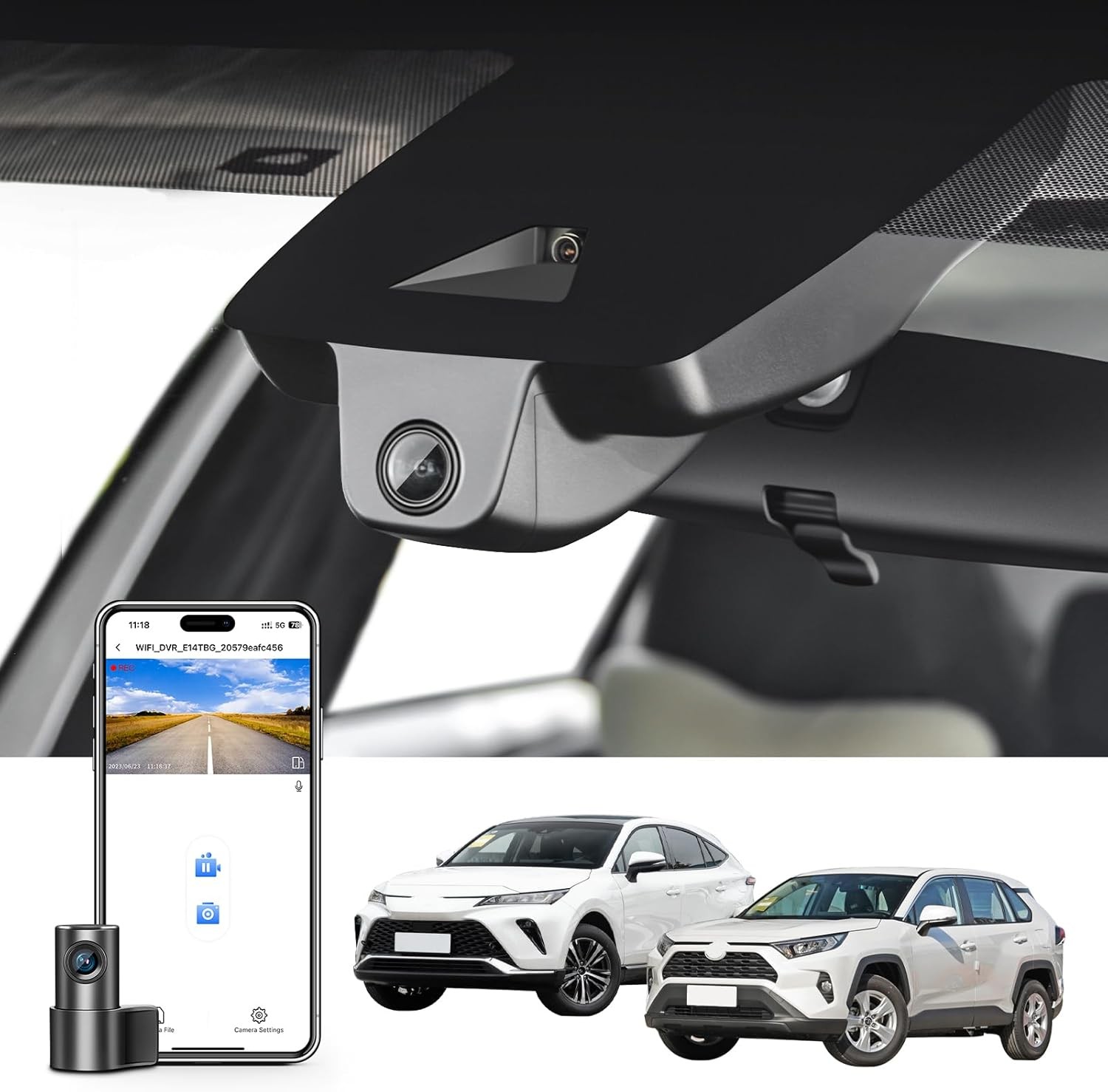 STARVIS2 IMX678 4K Front & IMX675 2K Rear Dash Cam For Toyota RAV4 & RAV4 Hybrid