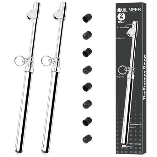 2-Pack Dual Head Tire Pressure Gauge – Heavy Duty 10-150 PSI Air Pressure Gauge