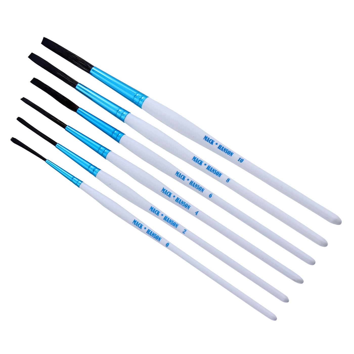 Andrew Mack Tilly Quill Pinstriping Brushes Hanson Mack Set of 6 (0,2,4,6,8,10)