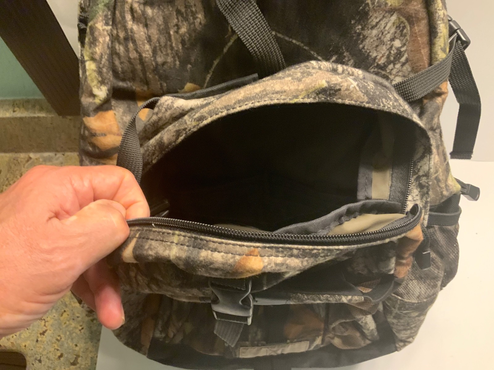 Game Winner Camo Backpack Several pockets