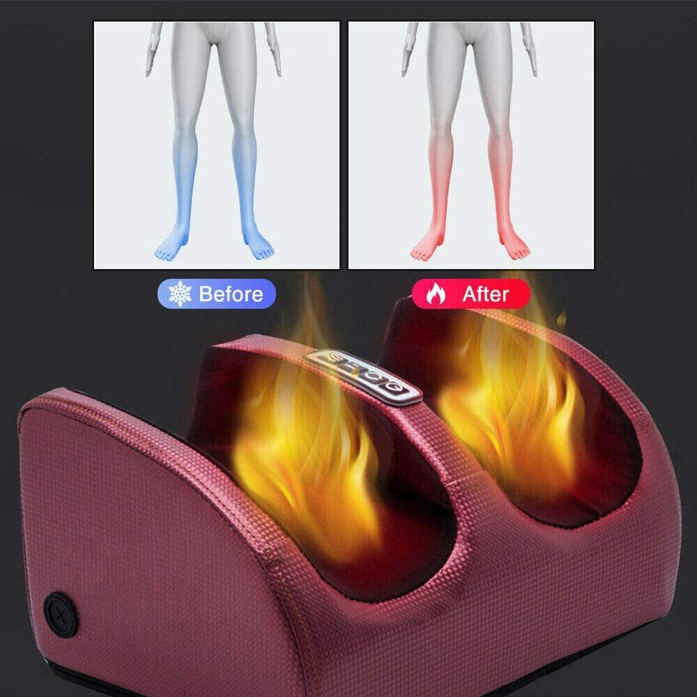 Shiatsu Electric Foot Calf Massager with Hot Compress Heating Therapy Kneading