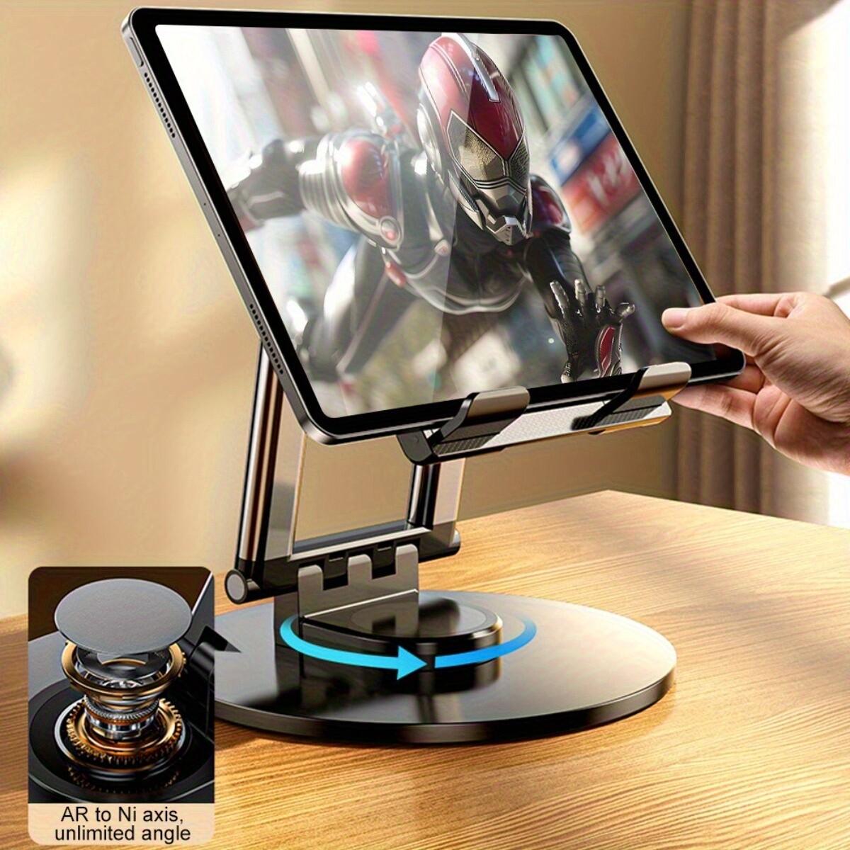 720° Rotating Collapsible Tablet Stand For Smartphone iPad Samsung Tab Universal