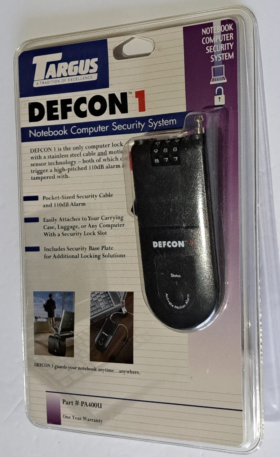 Targus DEFCON 1 Notebook Computer Security System - Secure Lock