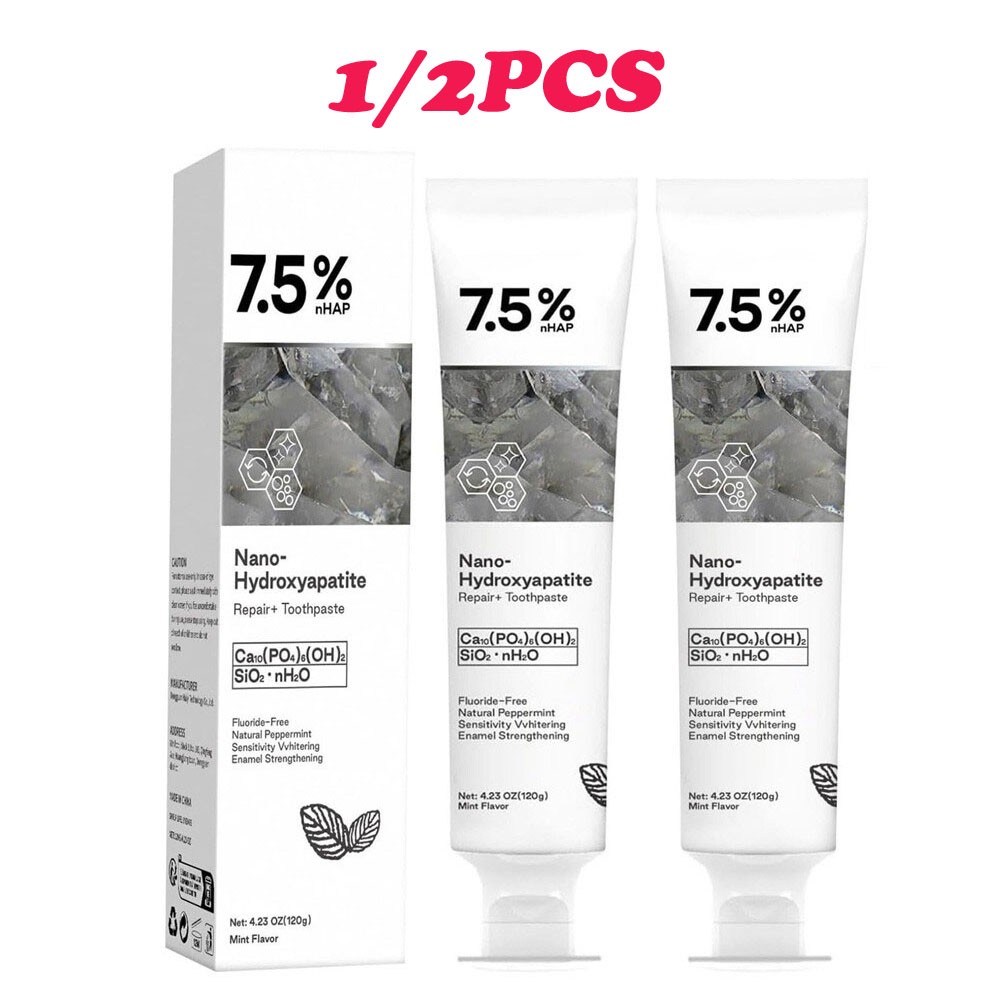1/2PCS 7.5% Hap Nano-Hydroxyapatite Repair Toothpaste Deep Clean Sensitive Teeth
