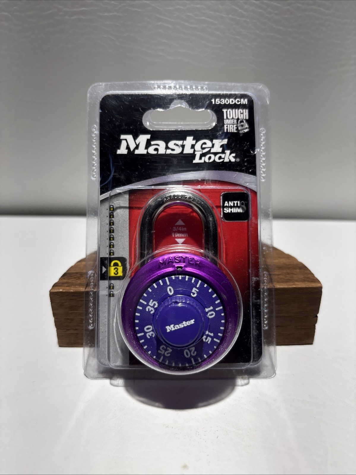 Master Lock Purple Color Steel Shackle number Combination Padlock Anti-Shim NEW