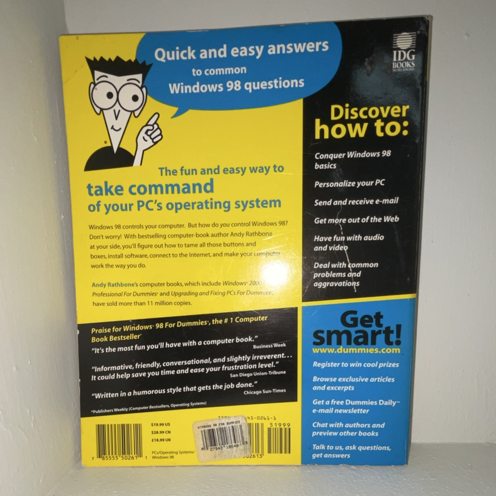 For Dummies Windows 98 For Dummies 2nd Ed Paperback Manual Andy Rathbone