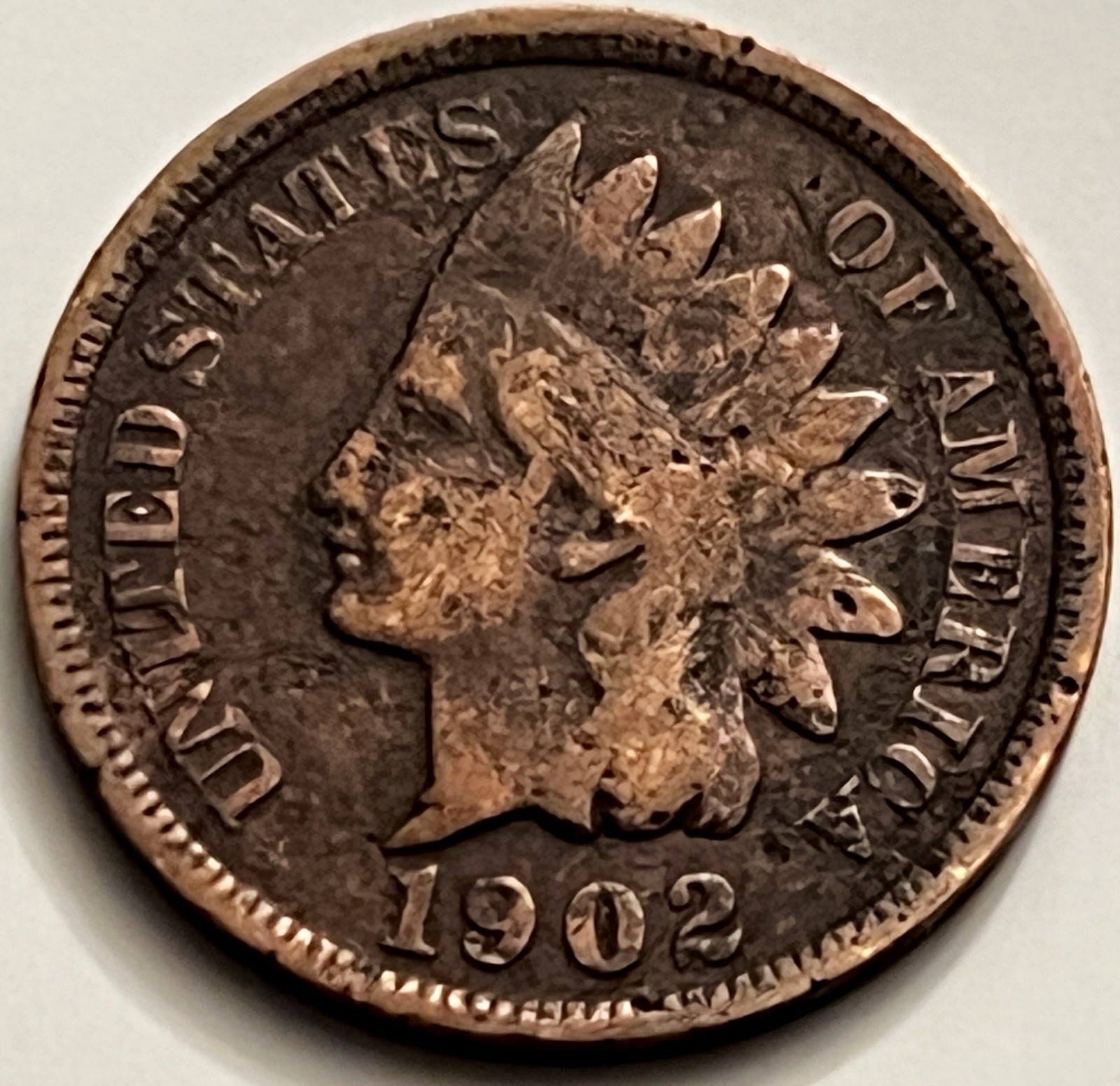1902 Indian Head Cent Good Env Surface Damage 87.4M Mintage Philadelphia BN999
